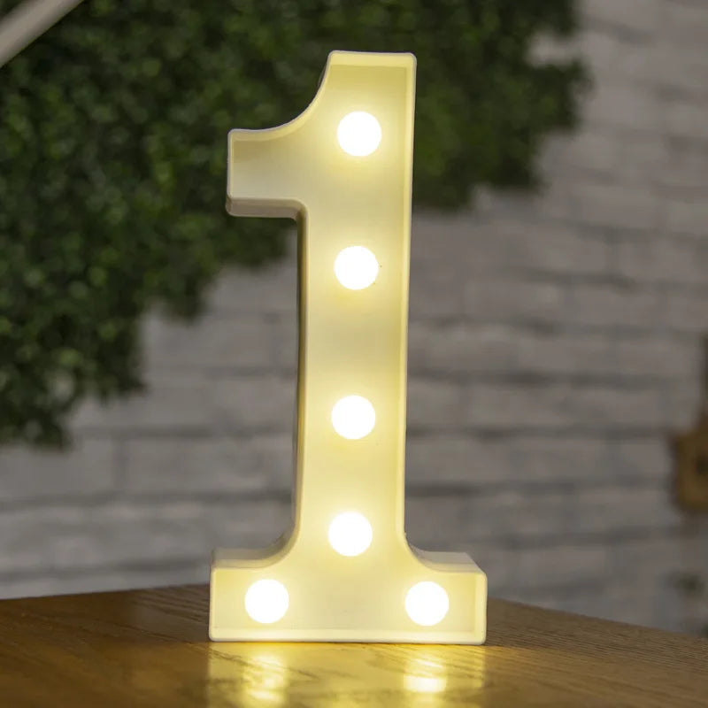 alphabet led light lamp (plus hearts + numbers + symbols)