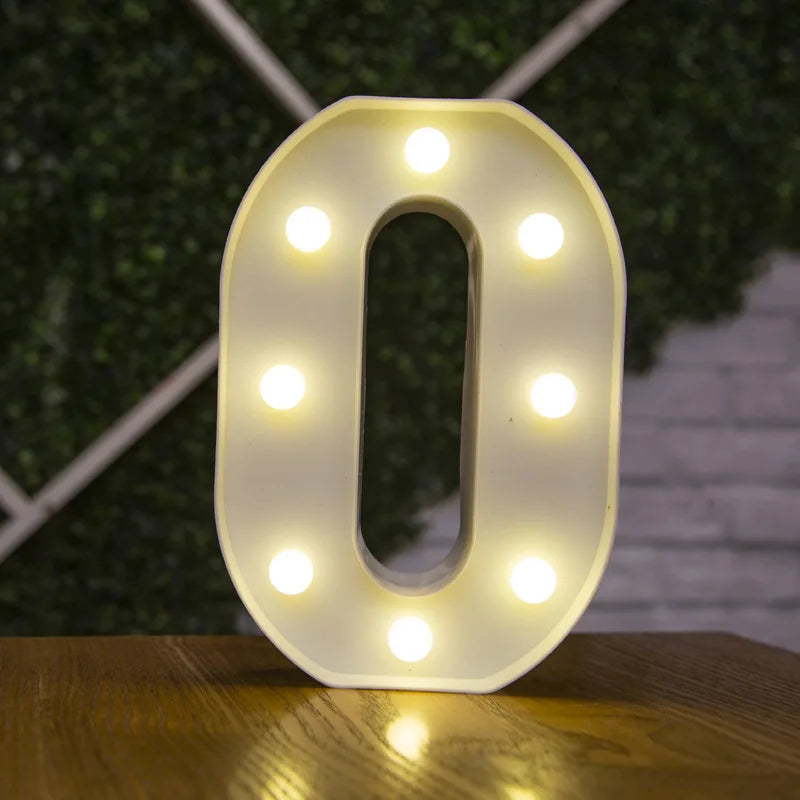 alphabet led light lamp (plus hearts + numbers + symbols)