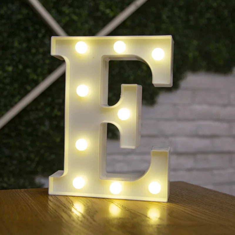 alphabet led light lamp (plus hearts + numbers + symbols)