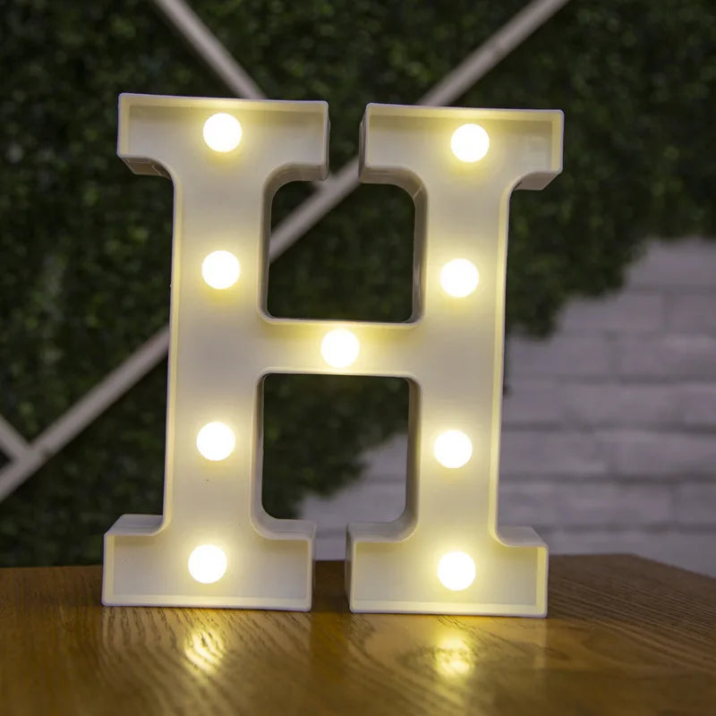 alphabet led light lamp (plus hearts + numbers + symbols)