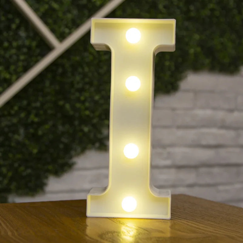 alphabet led light lamp (plus hearts + numbers + symbols)