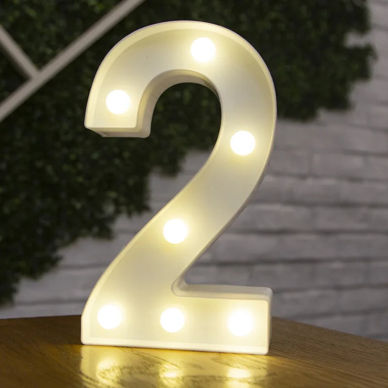 alphabet led light lamp (plus hearts + numbers + symbols)