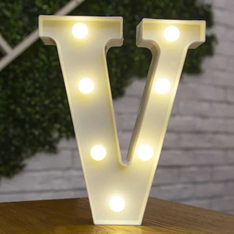 alphabet led light lamp (plus hearts + numbers + symbols)