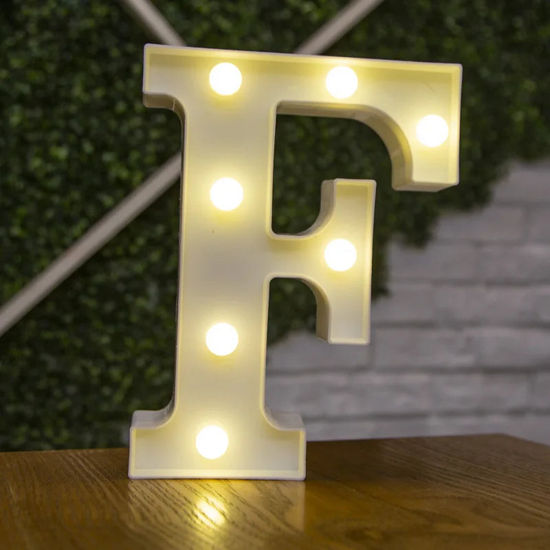 alphabet led light lamp (plus hearts + numbers + symbols)