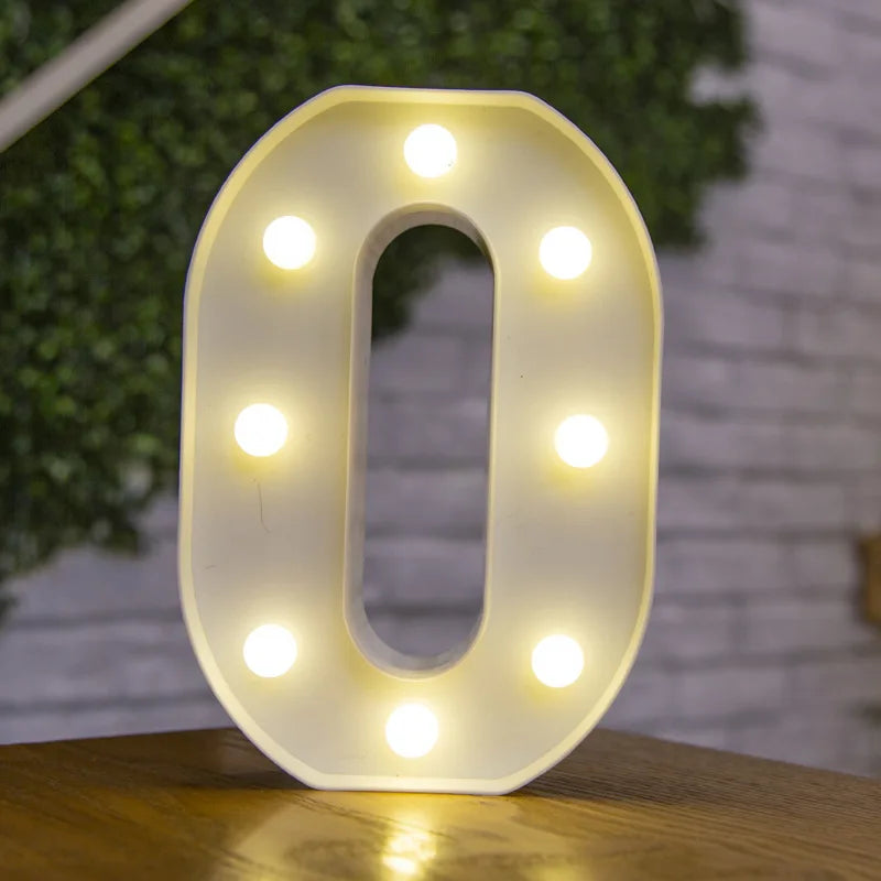alphabet led light lamp (plus hearts + numbers + symbols)