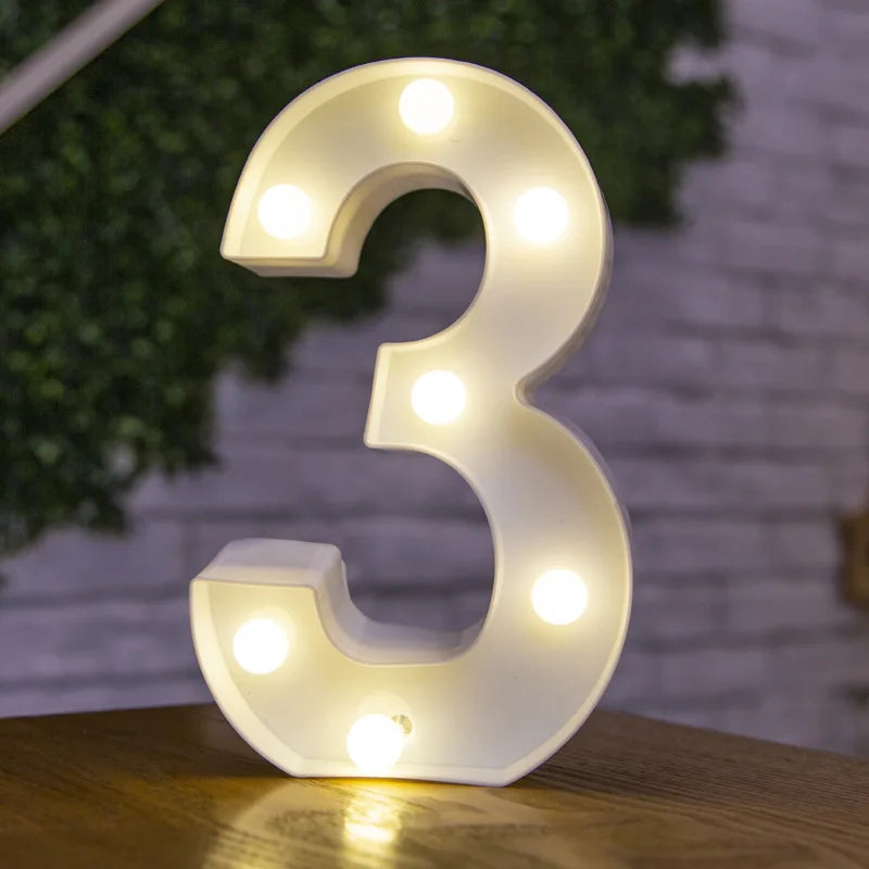 alphabet led light lamp (plus hearts + numbers + symbols)