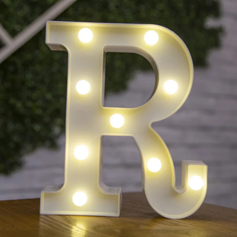 alphabet led light lamp (plus hearts + numbers + symbols)