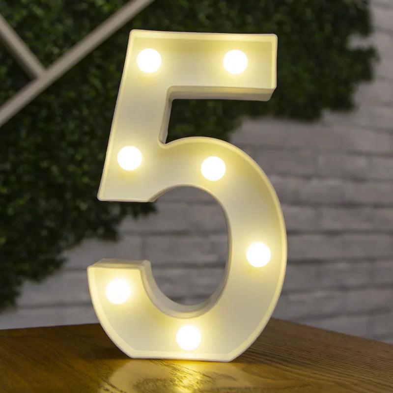 alphabet led light lamp (plus hearts + numbers + symbols)