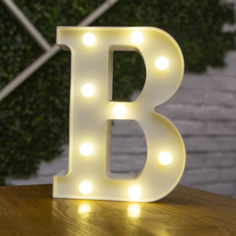 alphabet led light lamp (plus hearts + numbers + symbols)