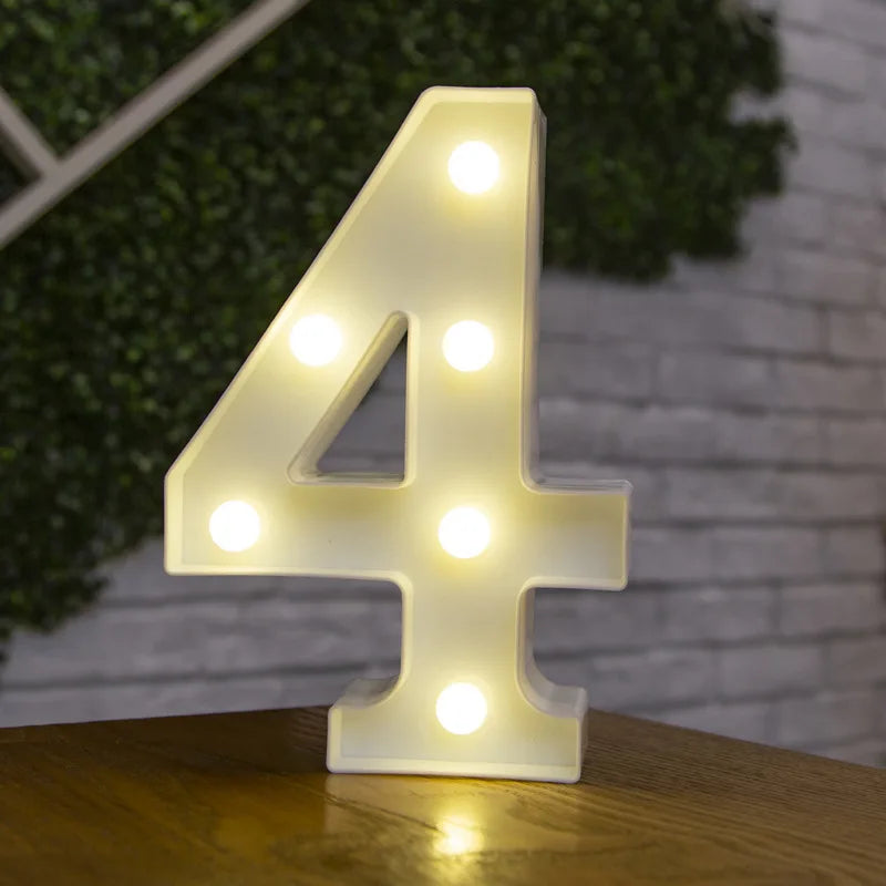 alphabet led light lamp (plus hearts + numbers + symbols)