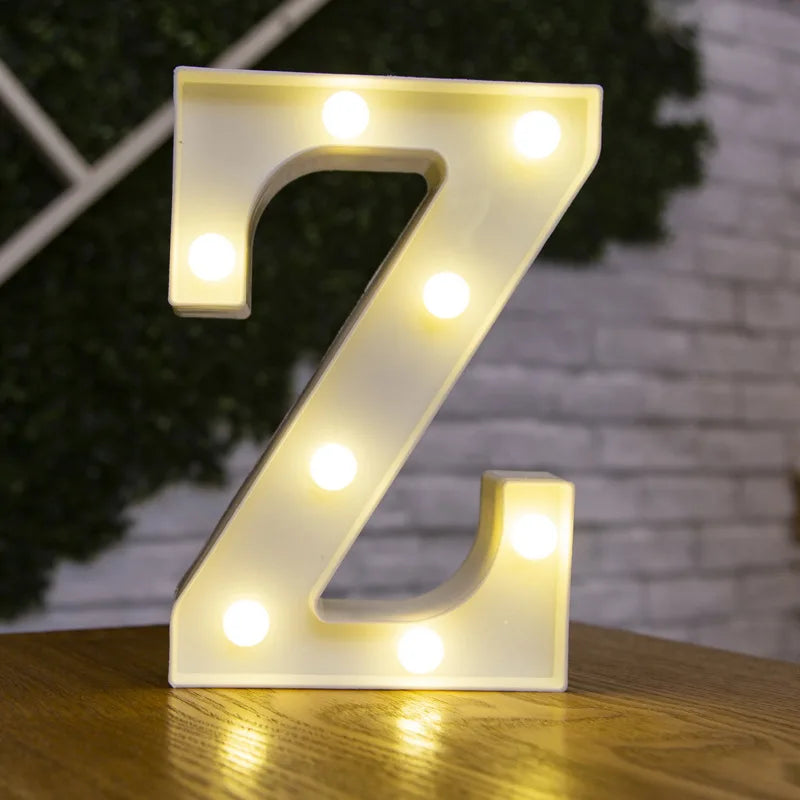 alphabet led light lamp (plus hearts + numbers + symbols)