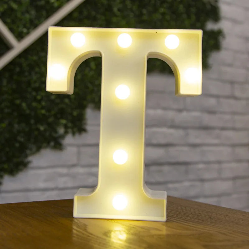 alphabet led light lamp (plus hearts + numbers + symbols)