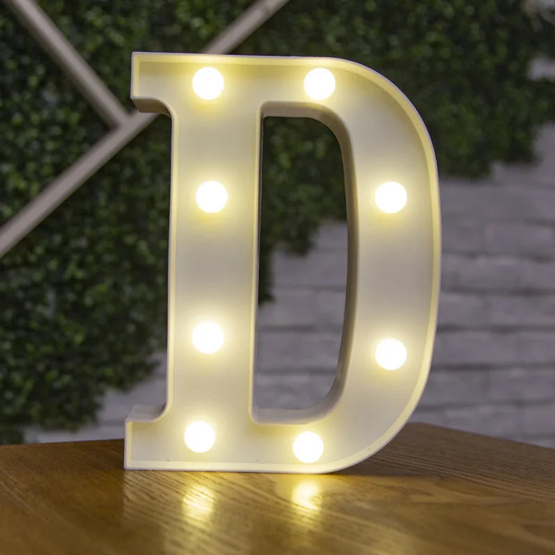 alphabet led light lamp (plus hearts + numbers + symbols)