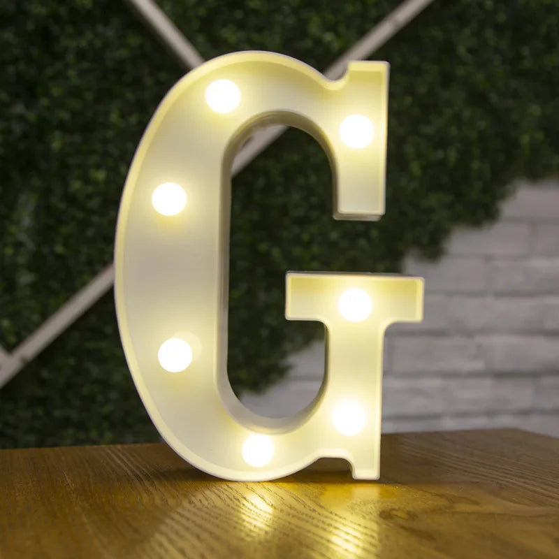 alphabet led light lamp (plus hearts + numbers + symbols)