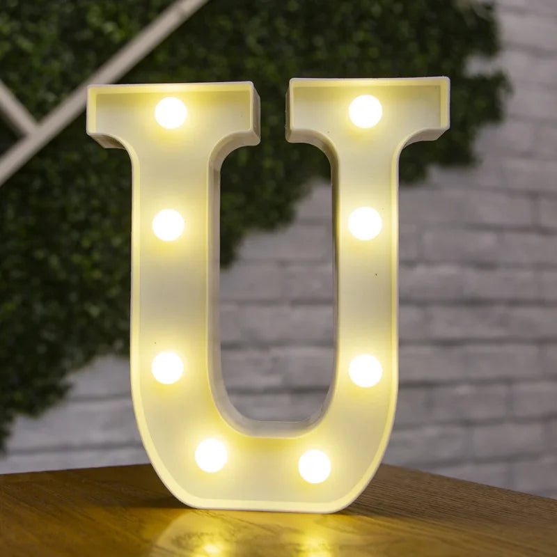 alphabet led light lamp (plus hearts + numbers + symbols)