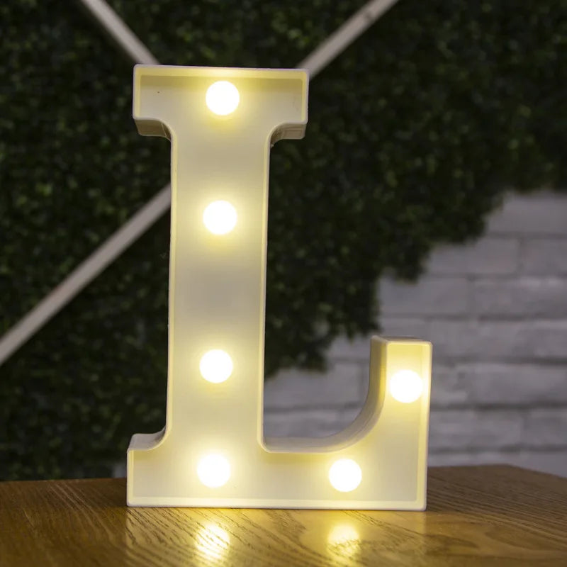 alphabet led light lamp (plus hearts + numbers + symbols)