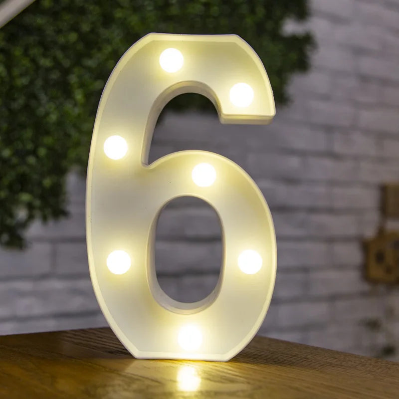 alphabet led light lamp (plus hearts + numbers + symbols)