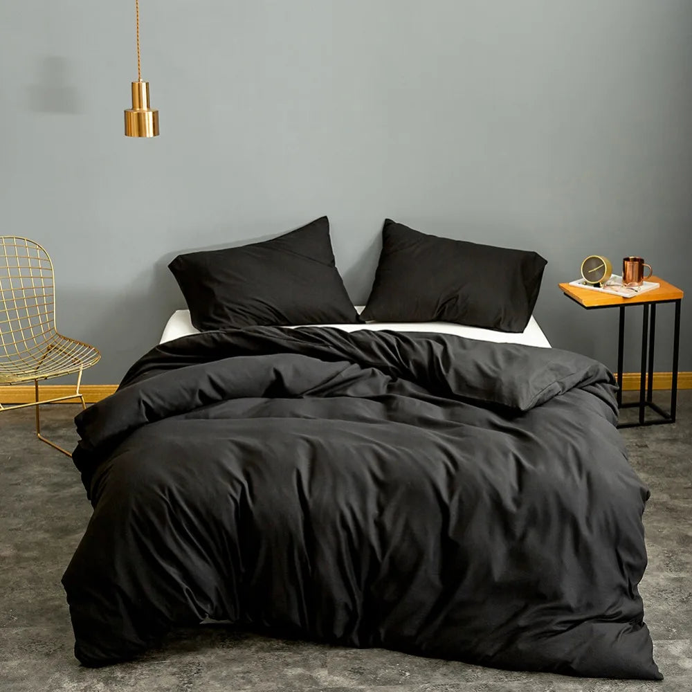 pure black duvet set