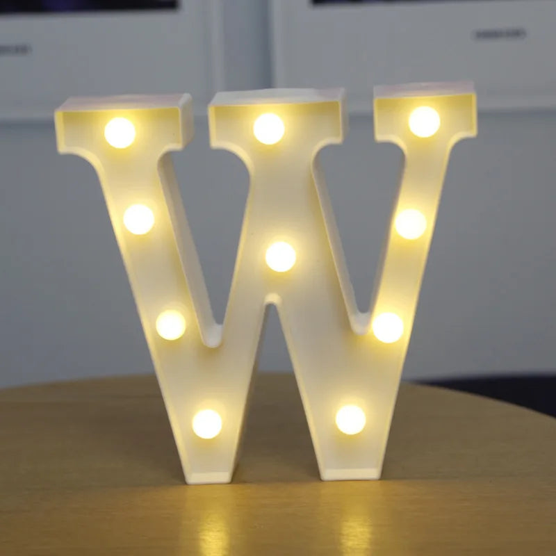 alphabet led light lamp (plus hearts + numbers + symbols)