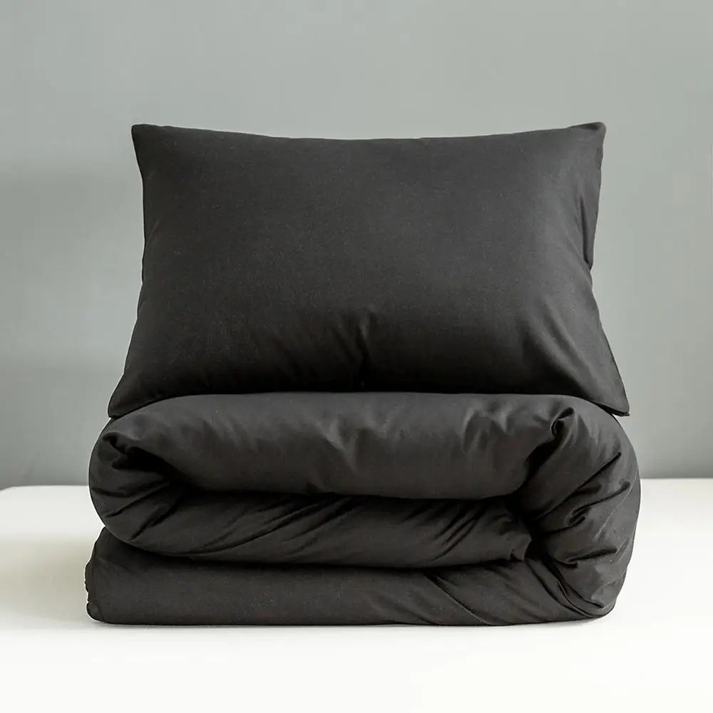 pure black duvet set
