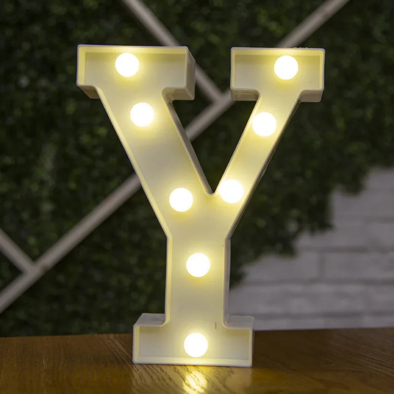 alphabet led light lamp (plus hearts + numbers + symbols)