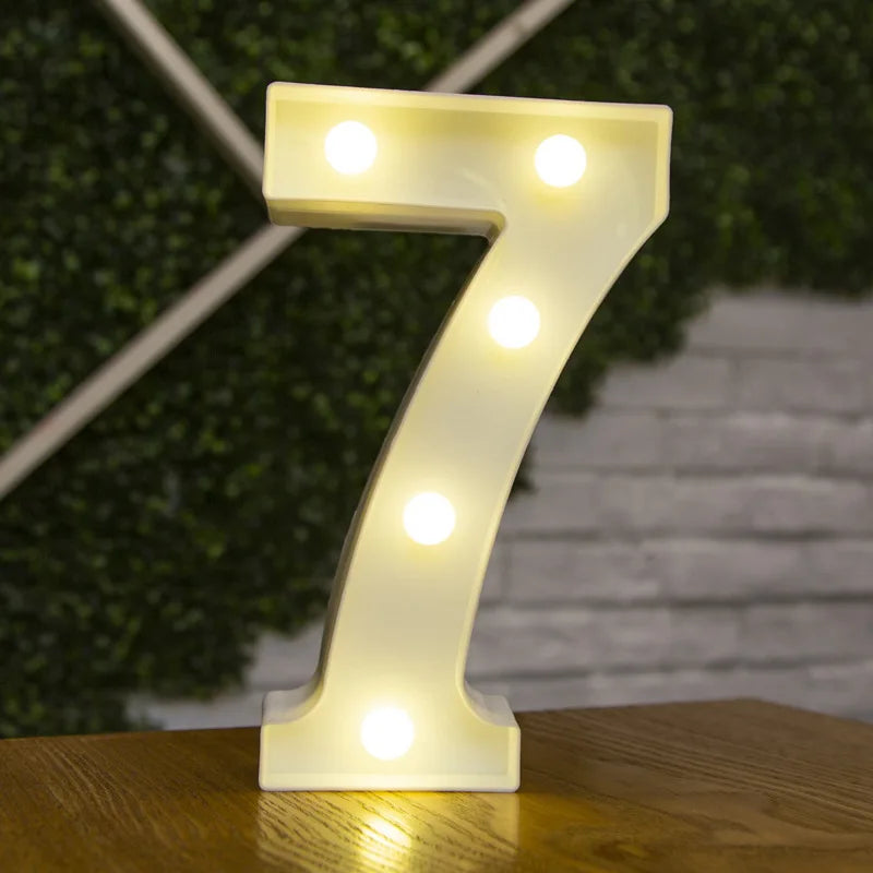 alphabet led light lamp (plus hearts + numbers + symbols)