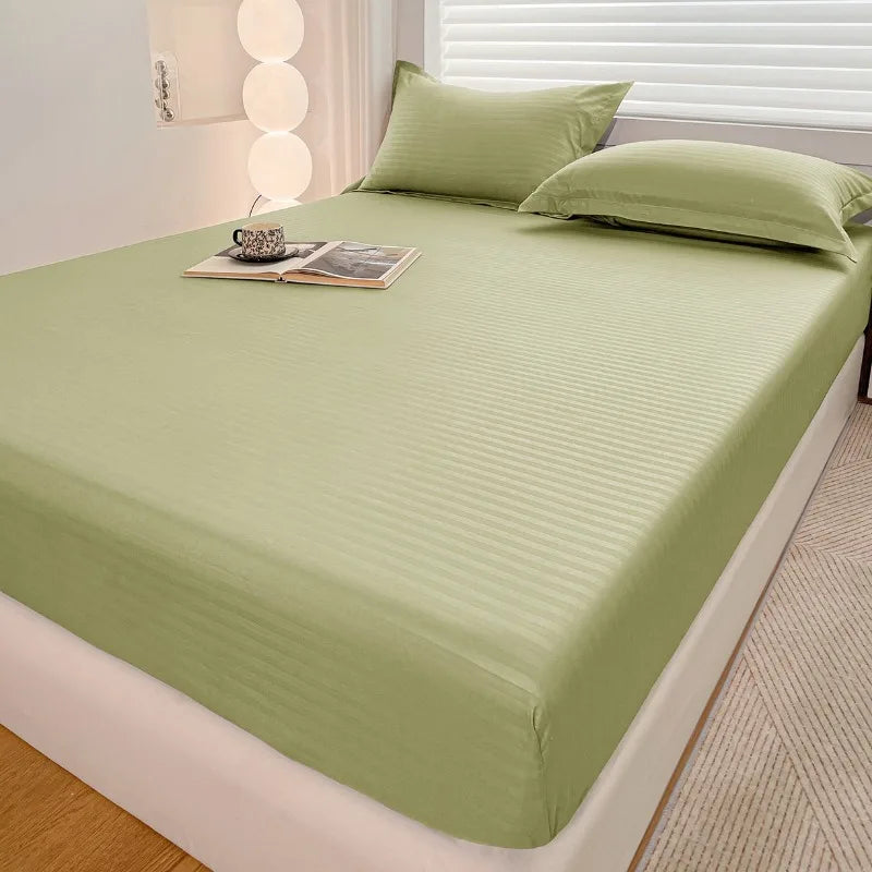 solid textured fitted sheet SET