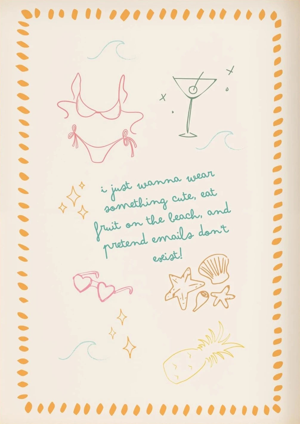 tropical beach print posters