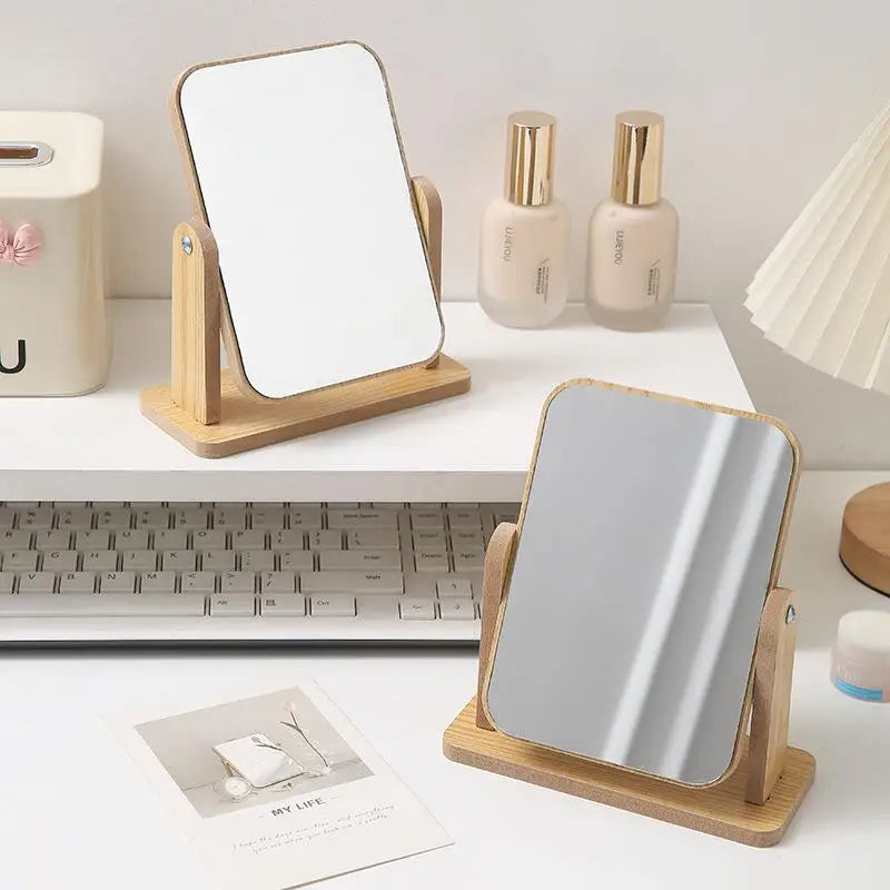 double rotating mirror - wood