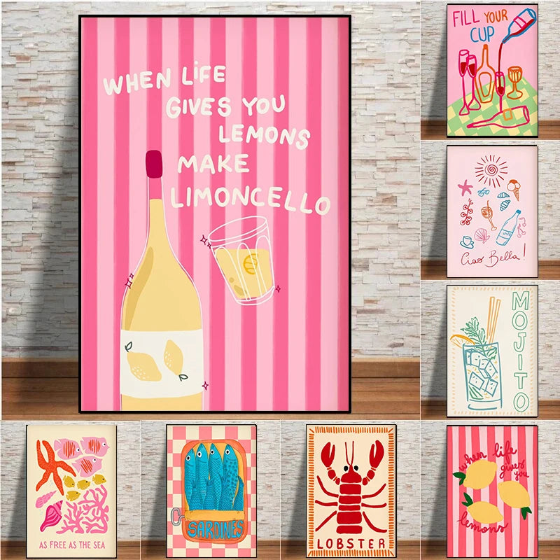 tropical beach print posters