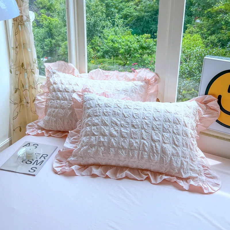 waffle lace duvet bedding