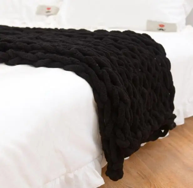 large stitch knit blanket