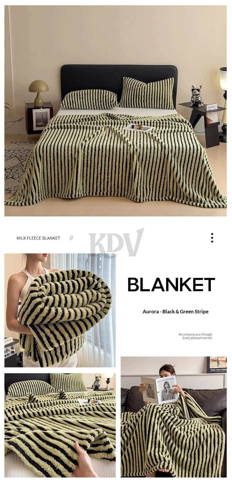 striped throw blanket