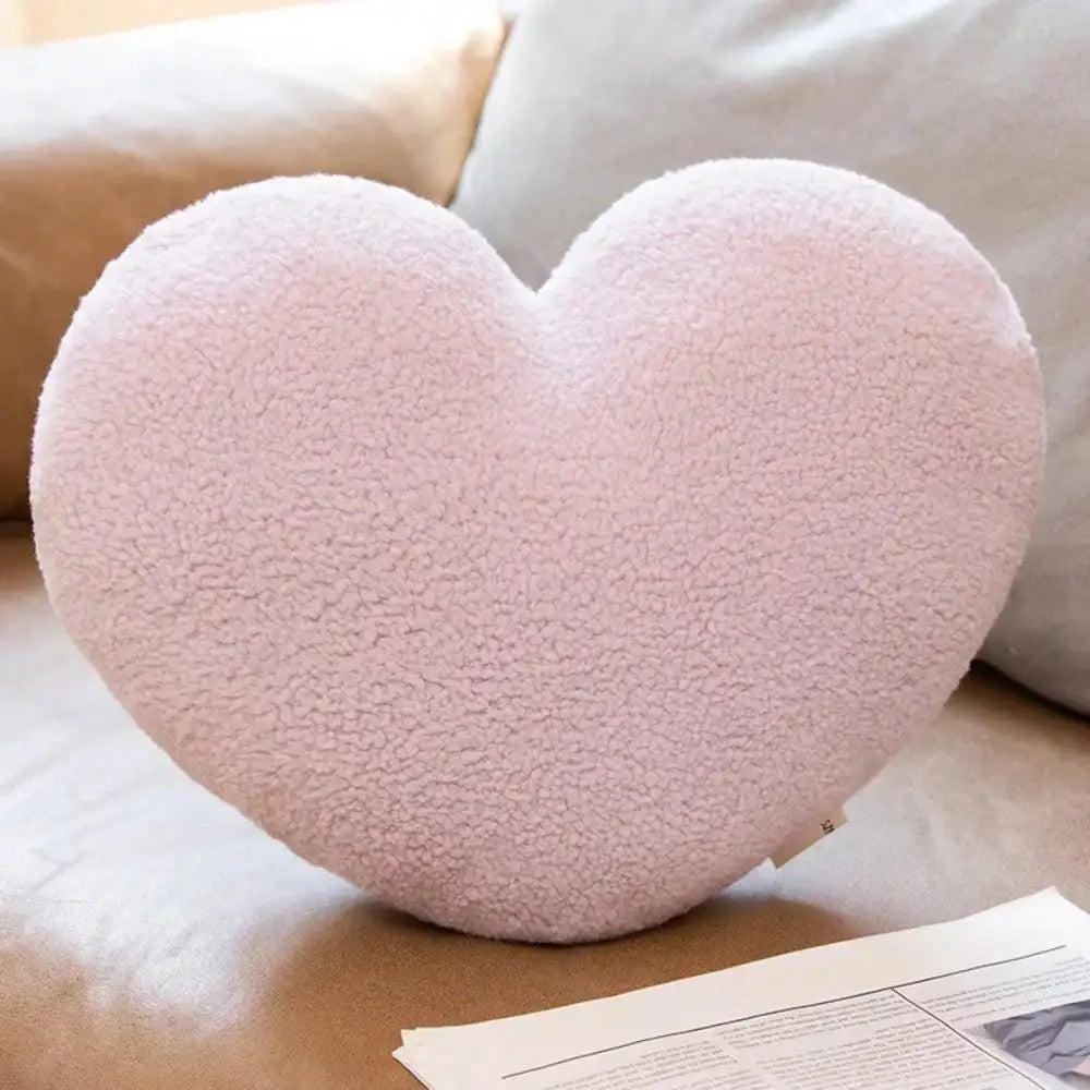 plush pink heart pillow