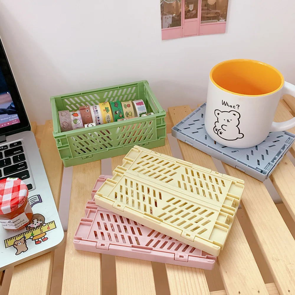 mini colorful milk crate organizers