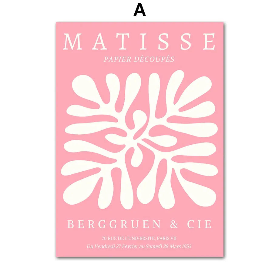 pink graphic print posters