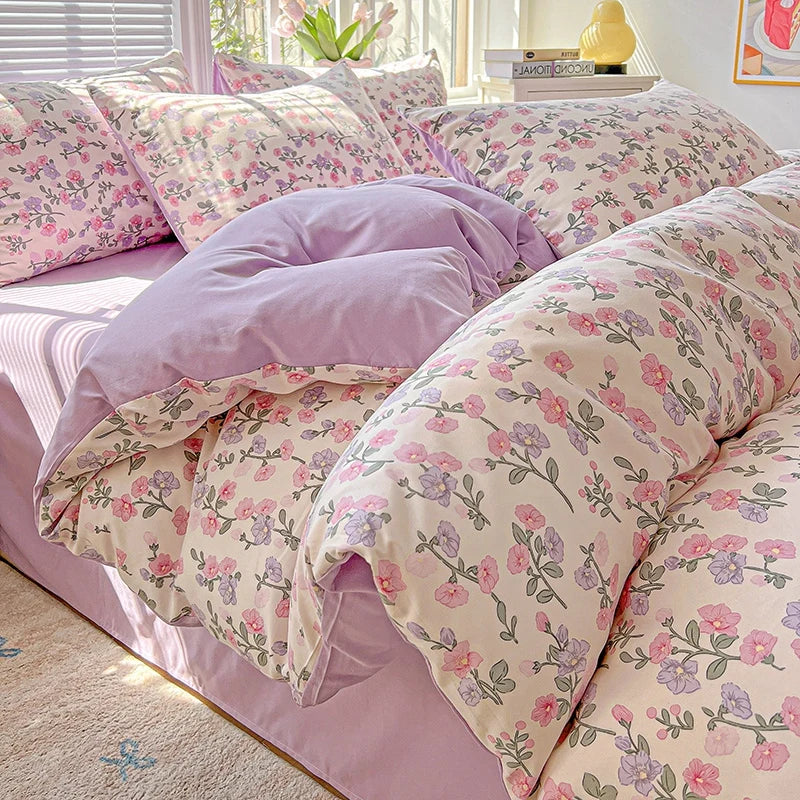 simple double sided pattern duvet cover