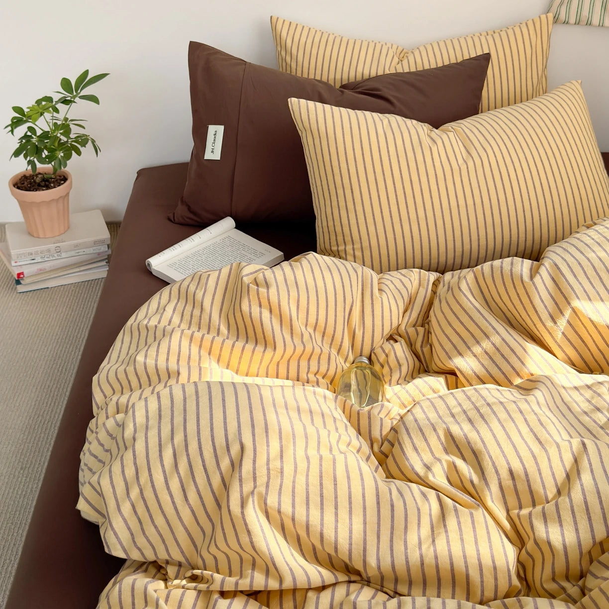 plain stripes duvet sets