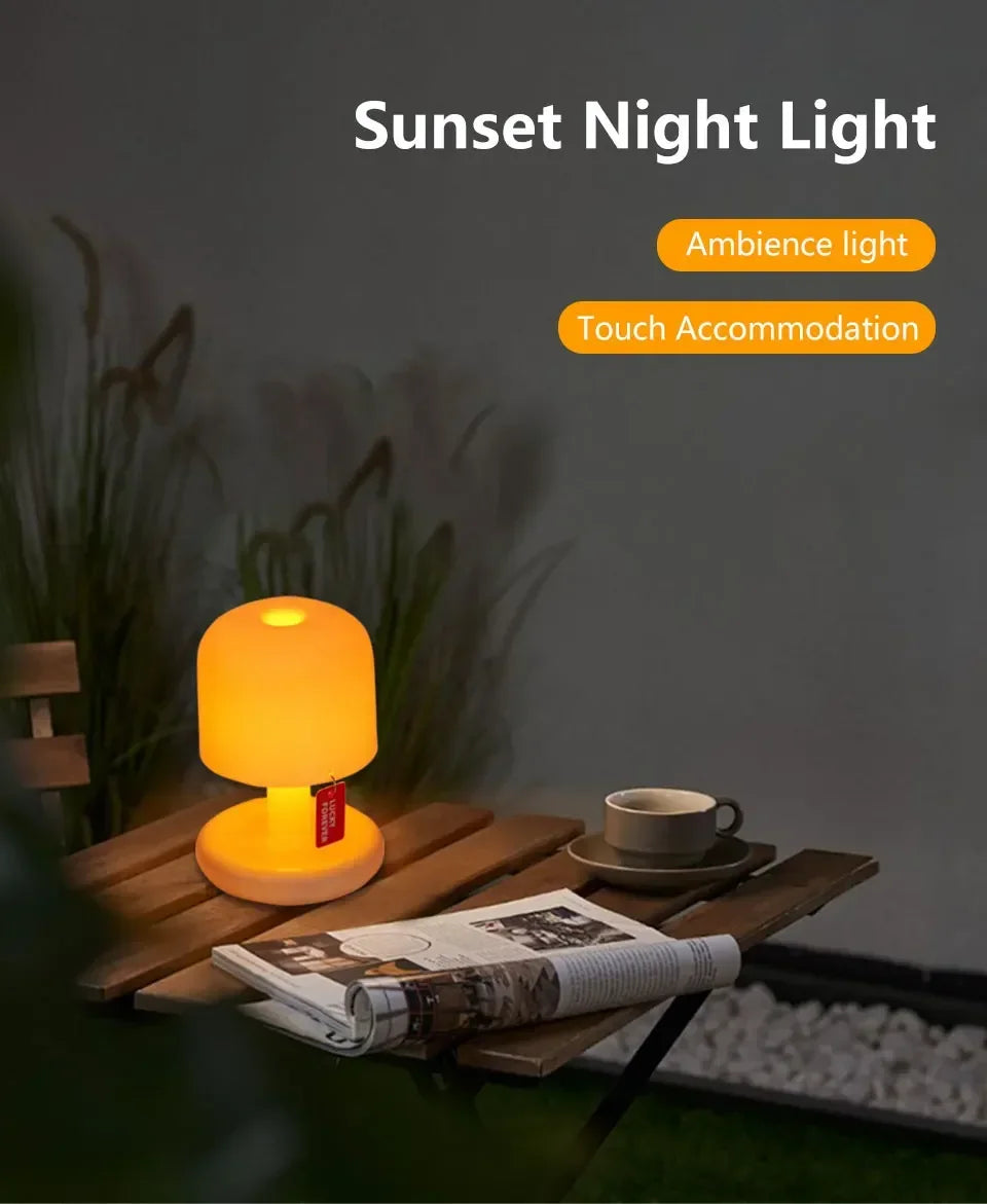 mini sunset mushroom lamp