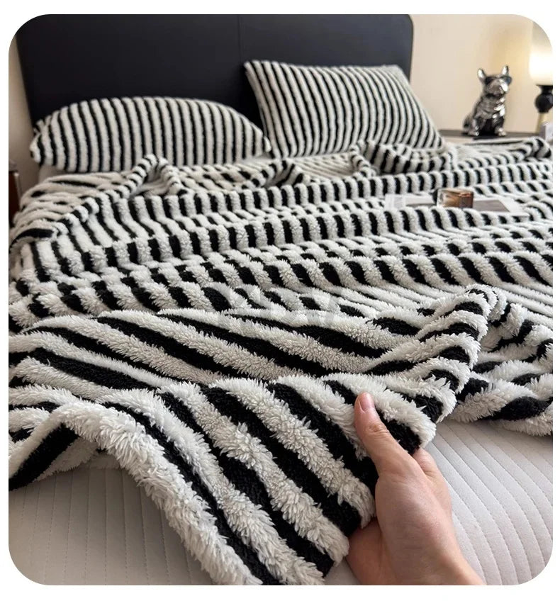 striped throw blanket