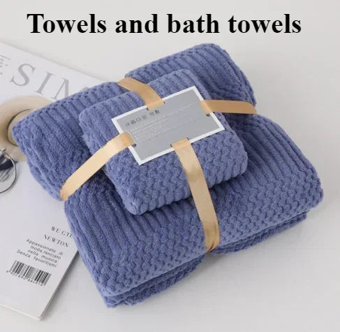 basic hand towel + bath towel set