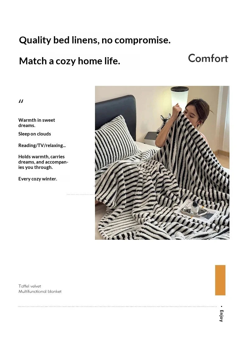 striped throw blanket