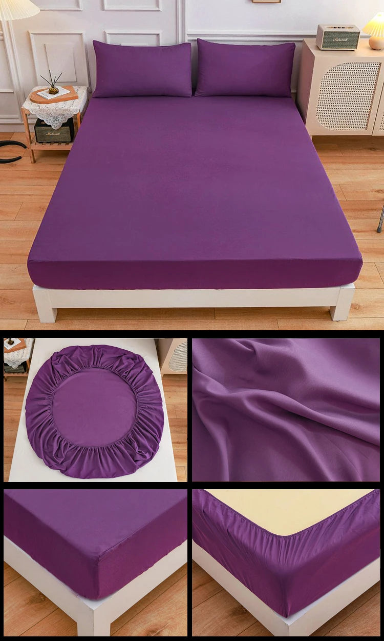 more color solid fitted sheet