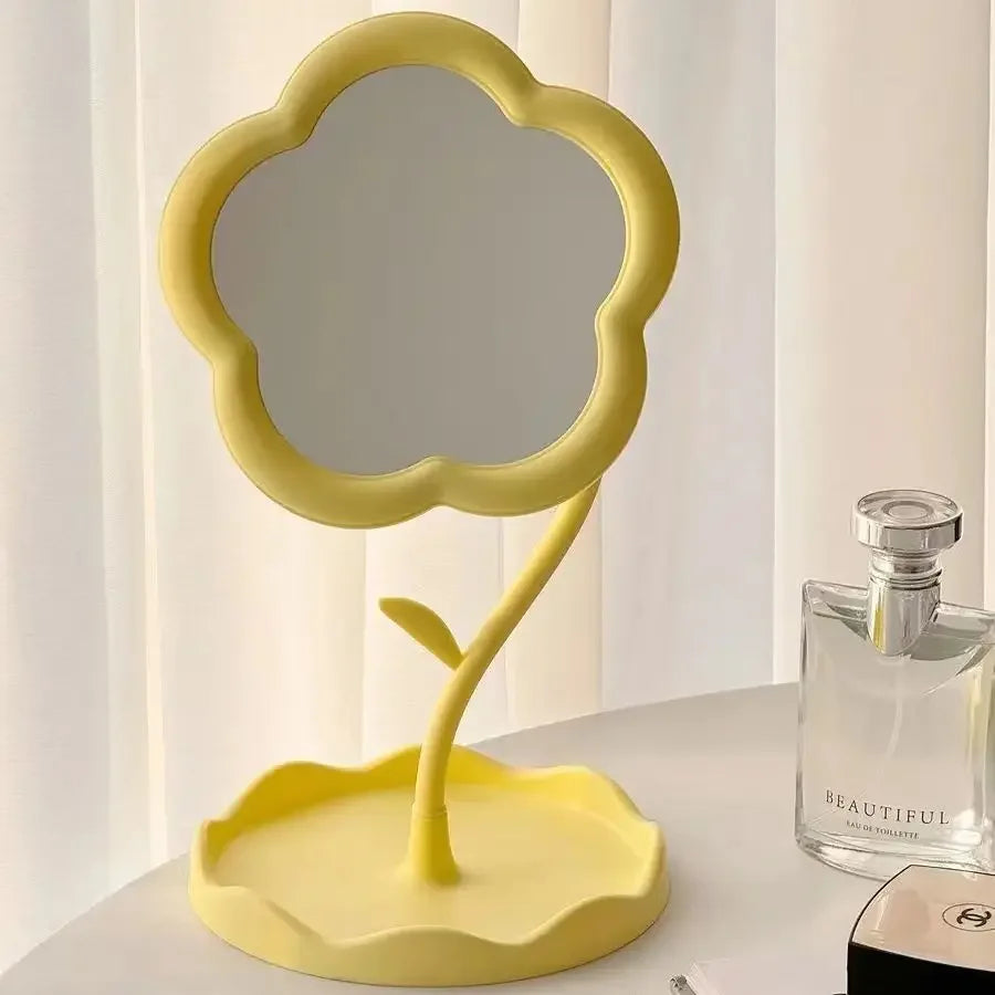 desktop flower mirror