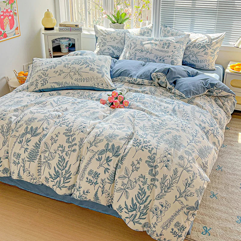 simple double sided pattern duvet cover