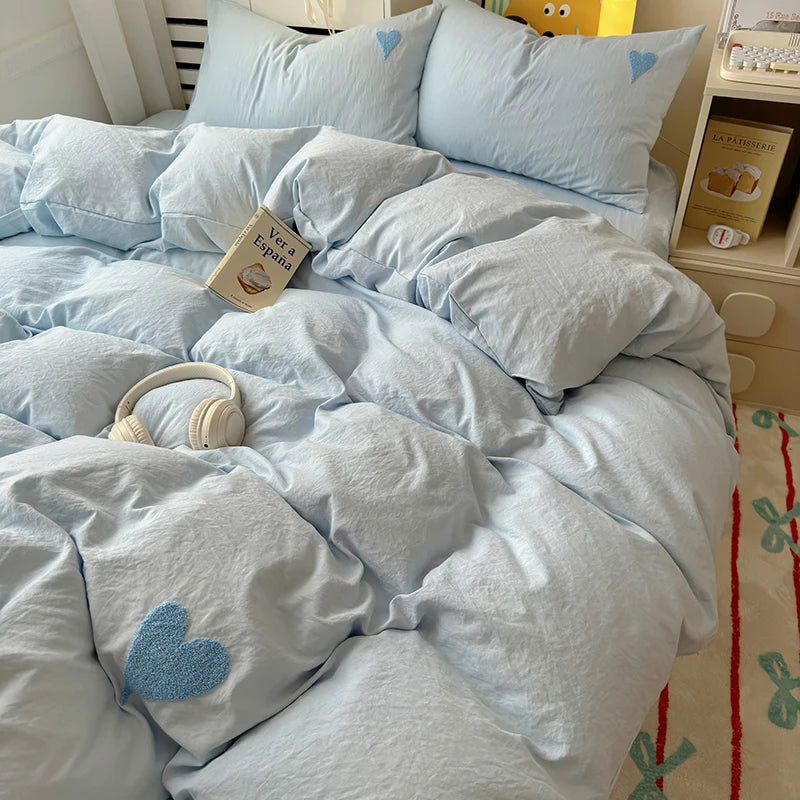 yarn hearts bedding