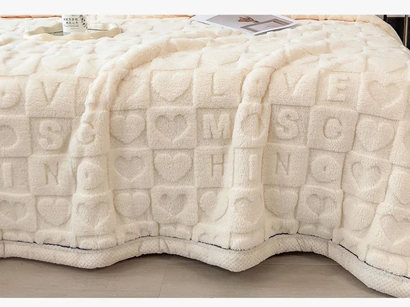 carved velvet plush blanket