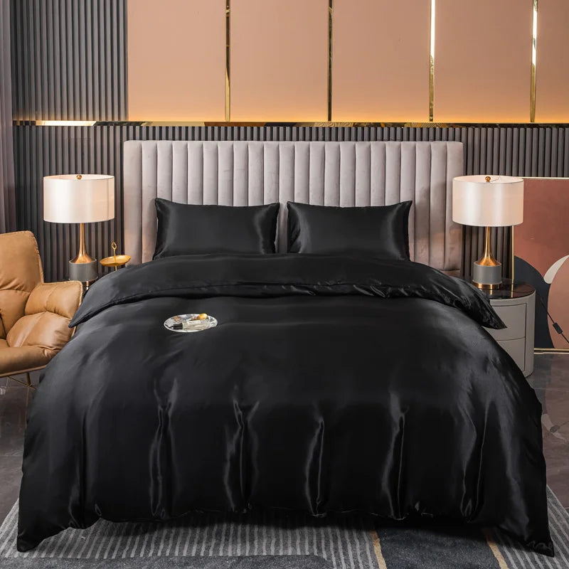 satin duvet set