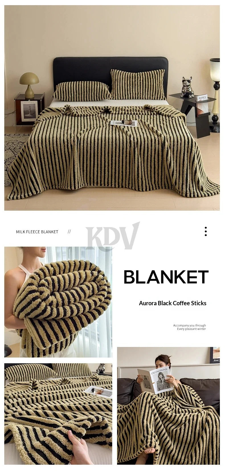 striped throw blanket
