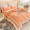 double lace ruffle duvet sets